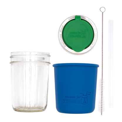 Mason Jar Sippy Cup with Silicone Sleeve