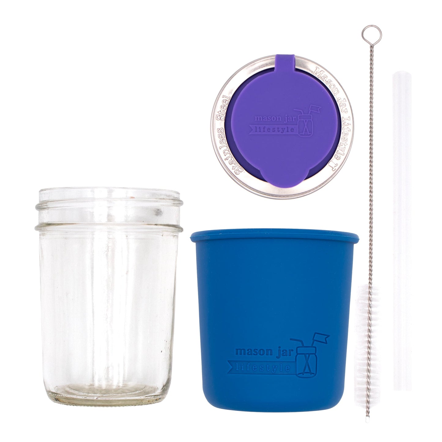 Mason Jar Sippy Cup with Silicone Sleeve