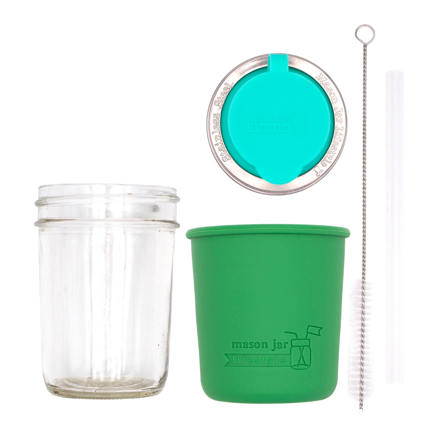 Mason Jar Sippy Cup with Silicone Sleeve