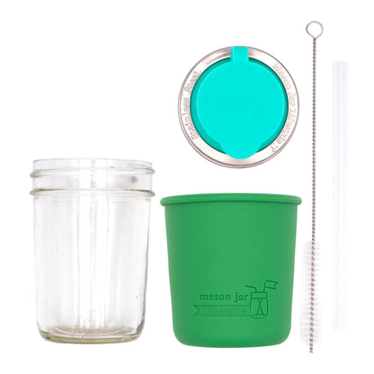 Mason Jar Sippy Cup with Silicone Sleeve