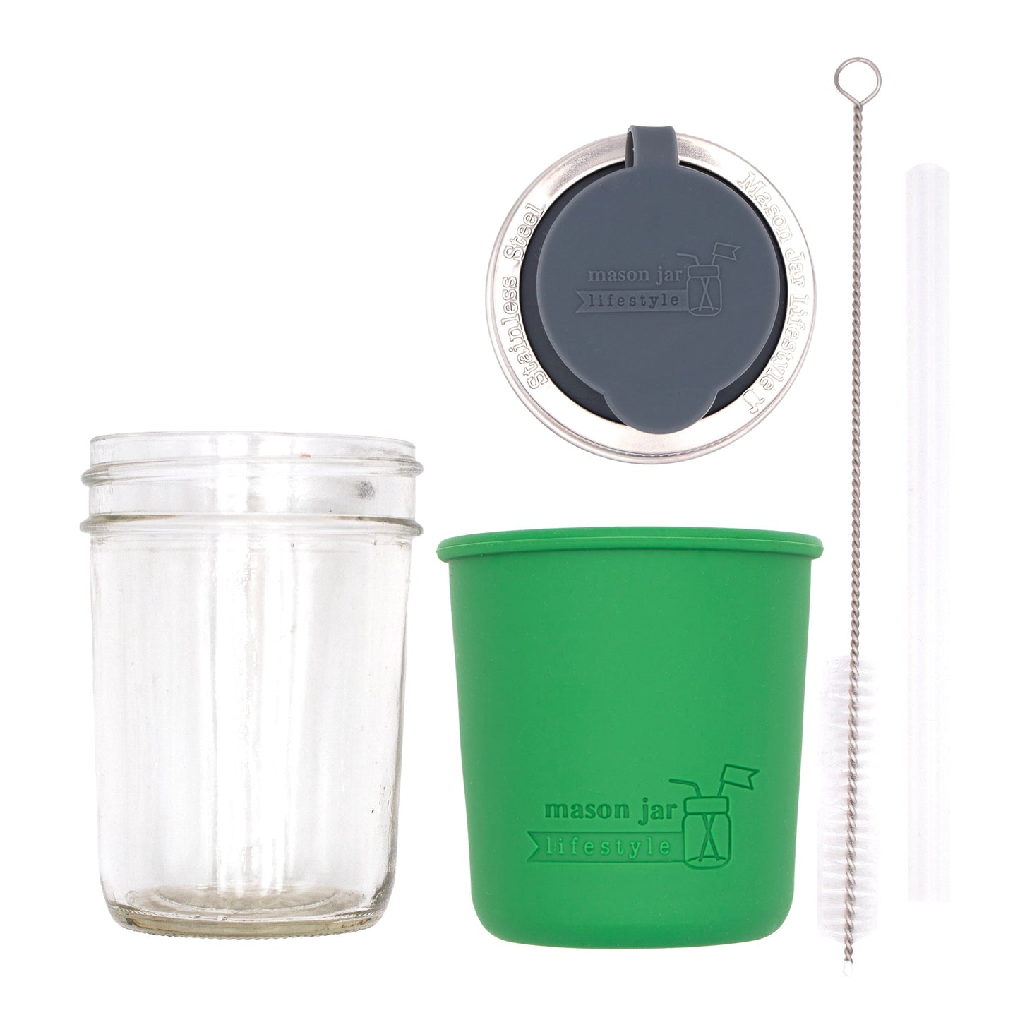 Mason Jar Sippy Cup with Silicone Sleeve
