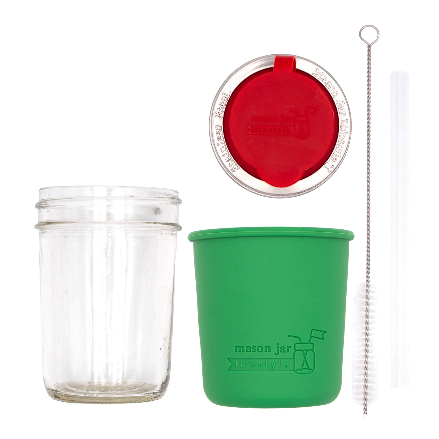 Mason Jar Sippy Cup with Silicone Sleeve