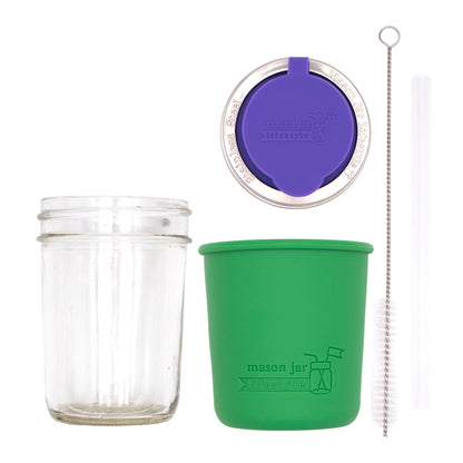Mason Jar Sippy Cup with Silicone Sleeve
