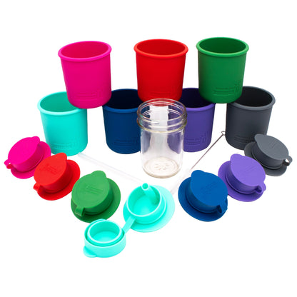 Mason Jar Sippy Cup with Silicone Sleeve