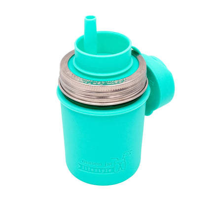 Mason Jar Sippy Cup with Silicone Sleeve