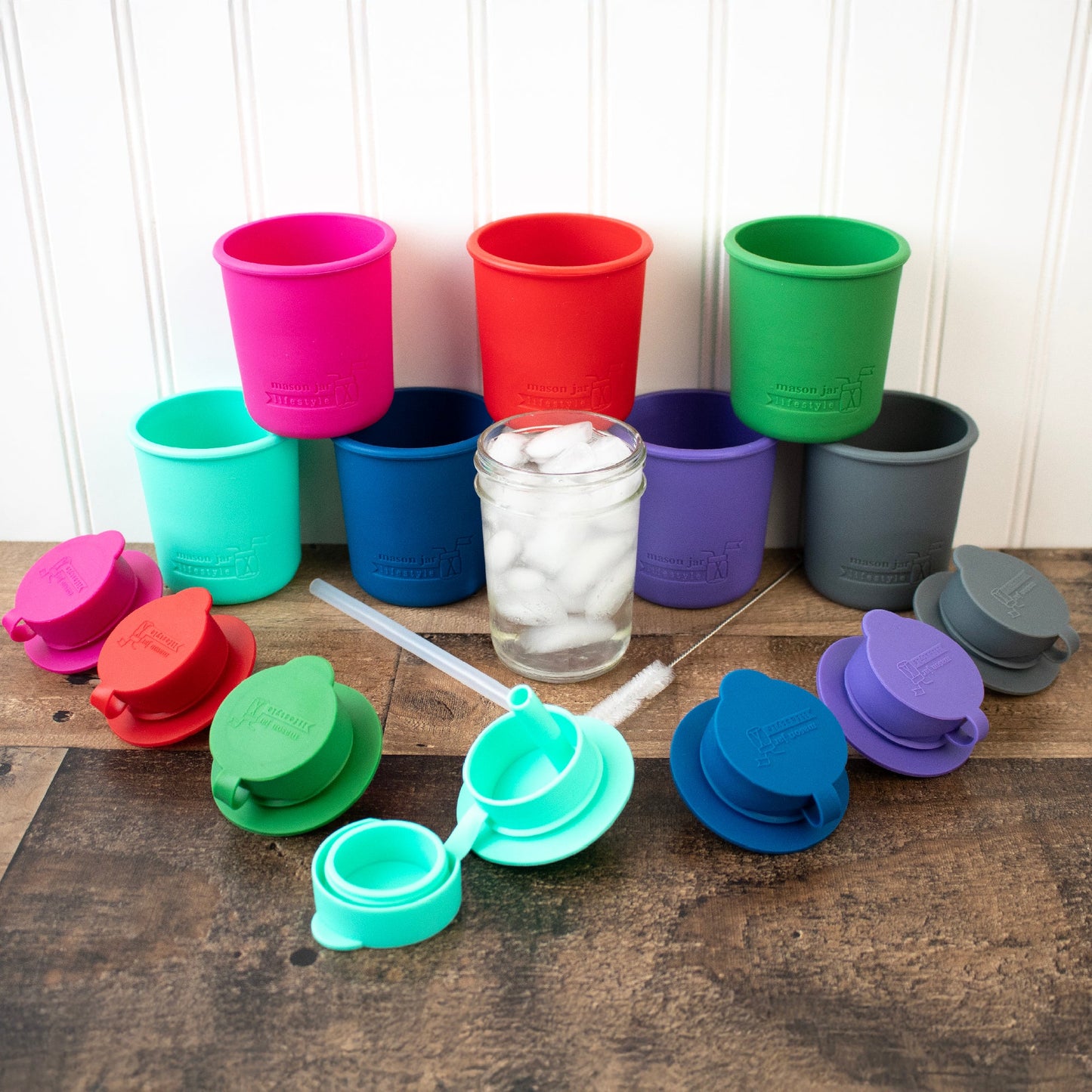 Mason Jar Sippy Cup with Silicone Sleeve