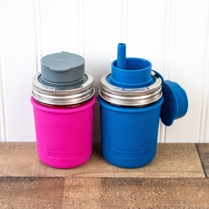 Mason Jar Sippy Cup with Silicone Sleeve
