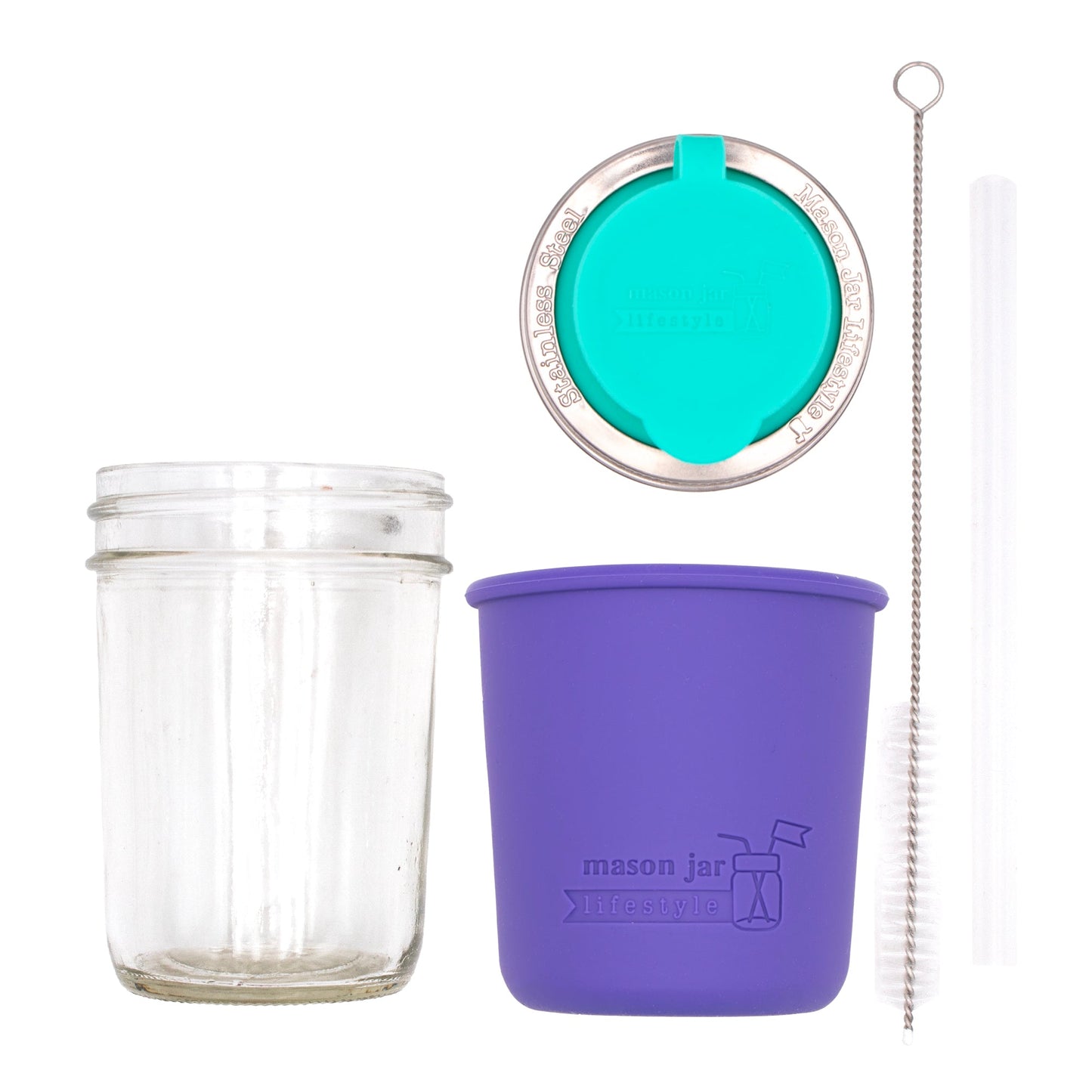 Mason Jar Sippy Cup with Silicone Sleeve
