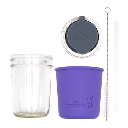 Mason Jar Sippy Cup with Silicone Sleeve