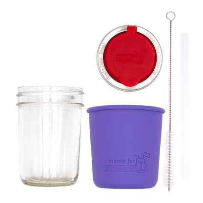 Mason Jar Sippy Cup with Silicone Sleeve
