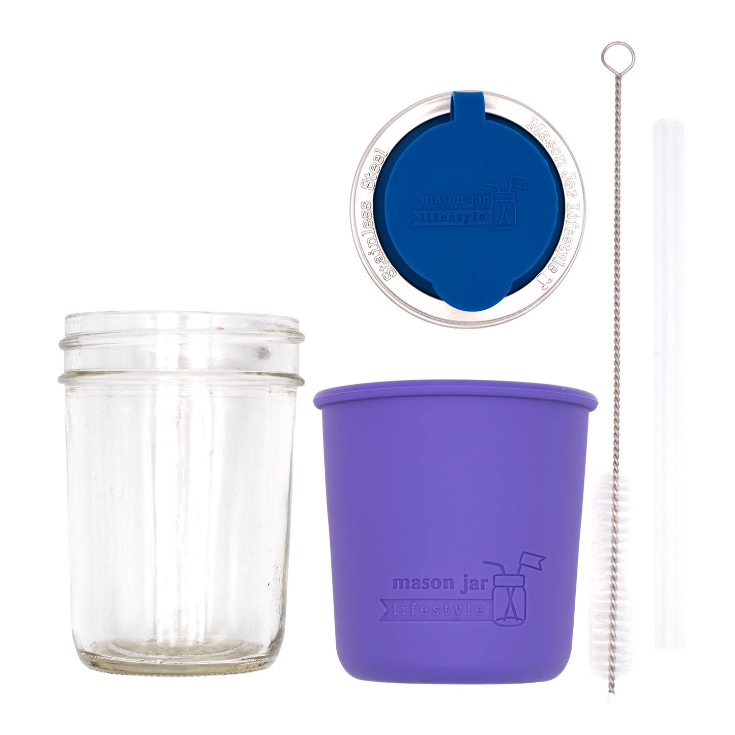 Mason Jar Sippy Cup with Silicone Sleeve