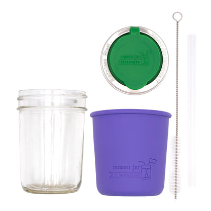 Mason Jar Sippy Cup with Silicone Sleeve