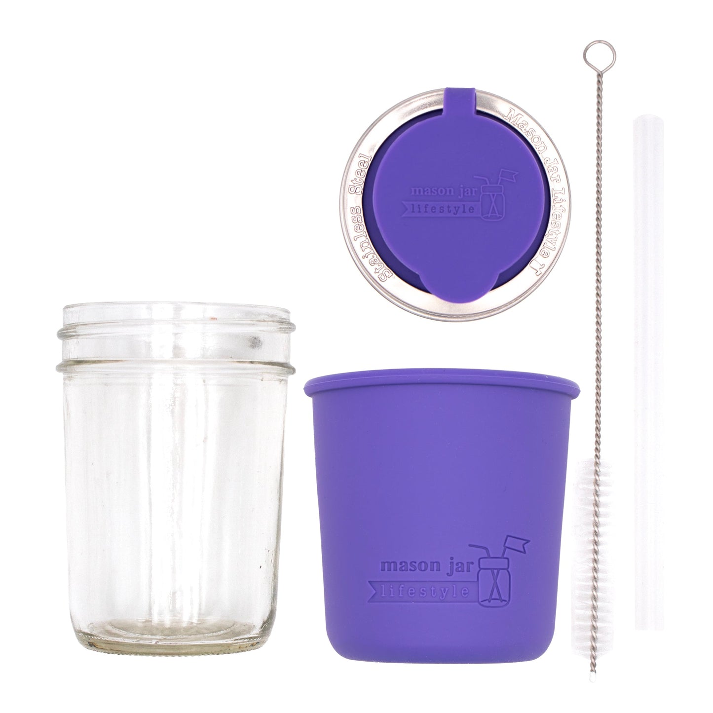 Mason Jar Sippy Cup with Silicone Sleeve