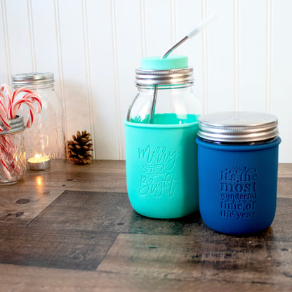 Christmas Laser Engraved Mason Jar Sleeves