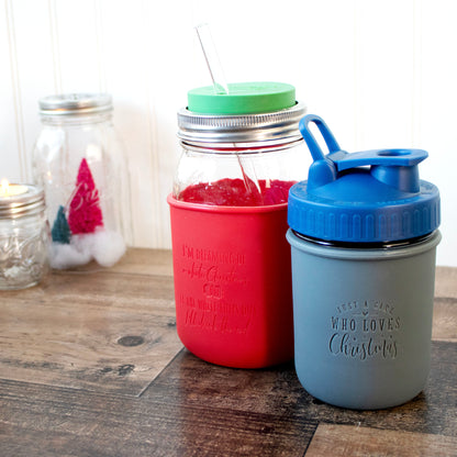 Humorous Christmas Laser Engraved Mason Jar Sleeves