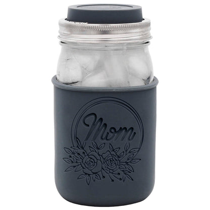 Laser Engraved Silicone Mason Jar Sleeves for Mom