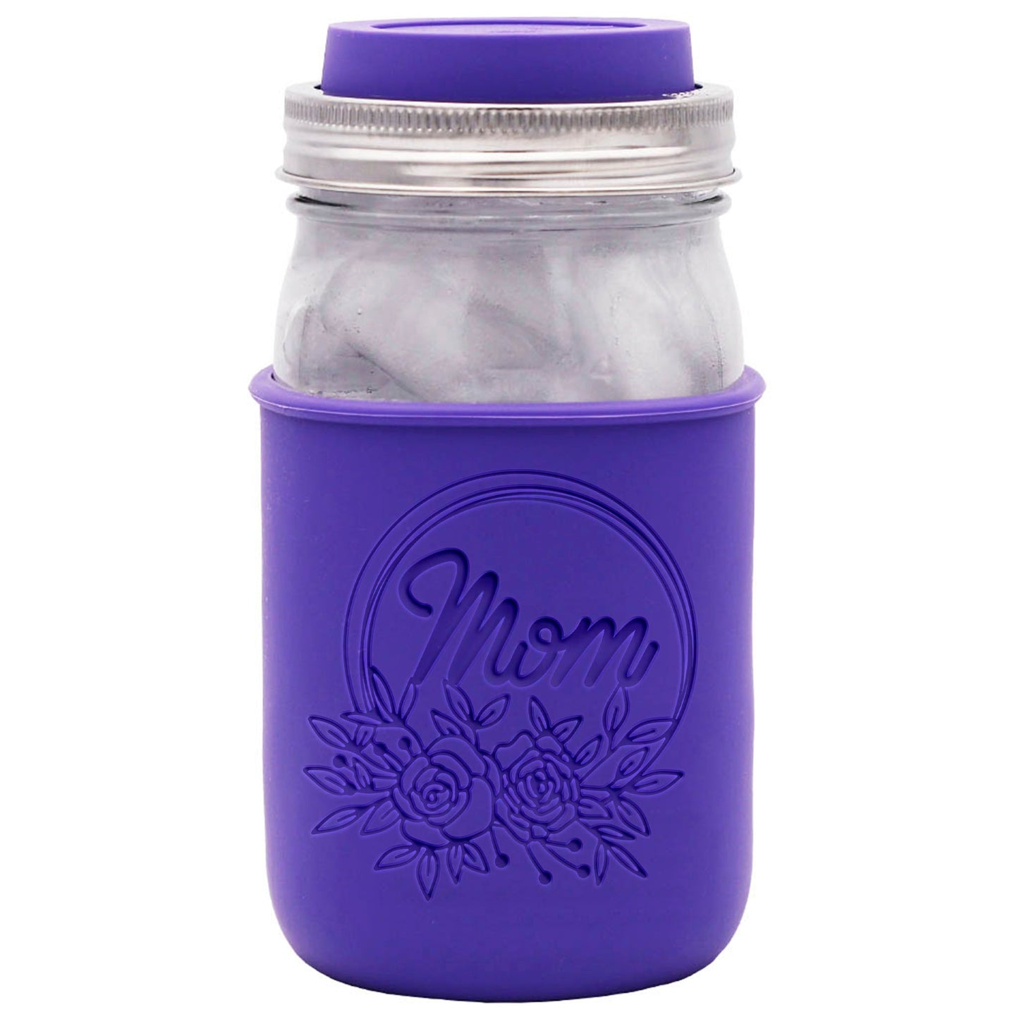 Laser Engraved Silicone Mason Jar Sleeves for Mom