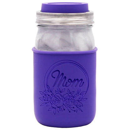Laser Engraved Silicone Mason Jar Sleeves for Mom