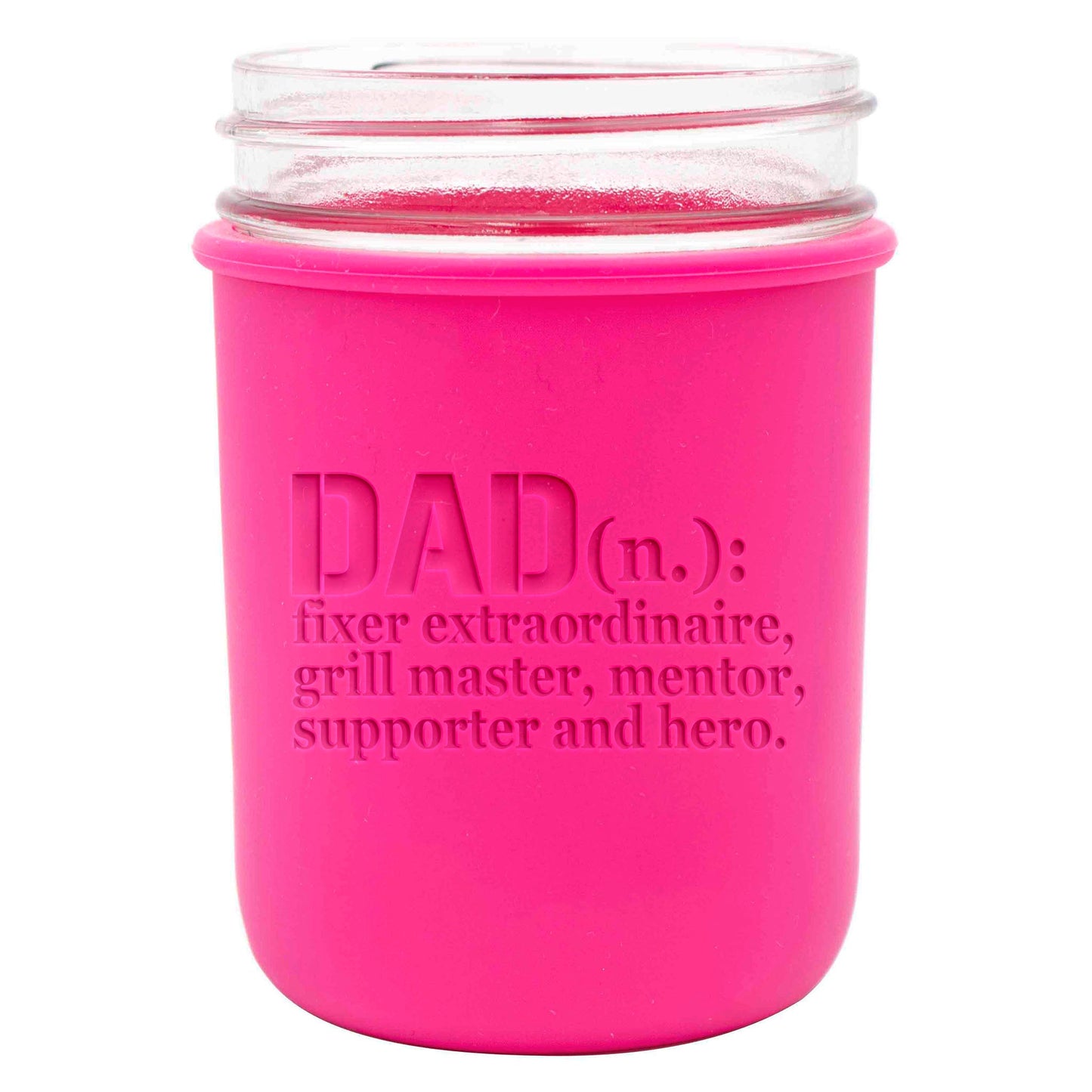 Laser Engraved Silicone Mason Jar Sleeves for Dad