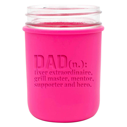 Laser Engraved Silicone Mason Jar Sleeves for Dad