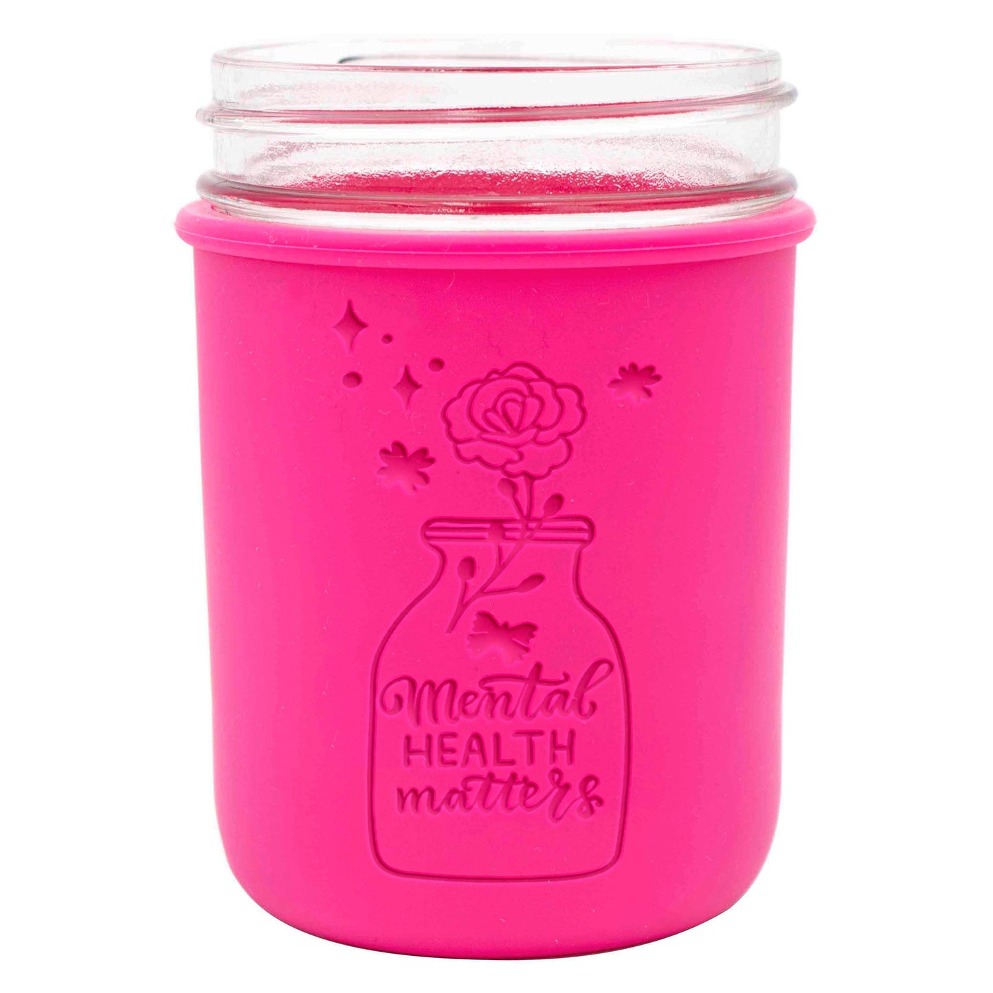 "Mental Health Matters" Laser Engraved Silicone Mason Jar Sleeve