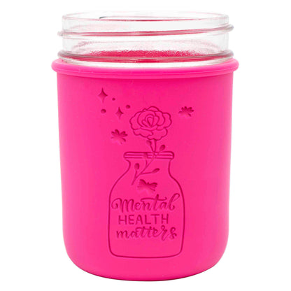 "Mental Health Matters" Laser Engraved Silicone Mason Jar Sleeve