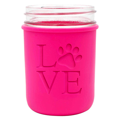 Laser Engraved Silicone Mason Jar Sleeves for Pet Lovers