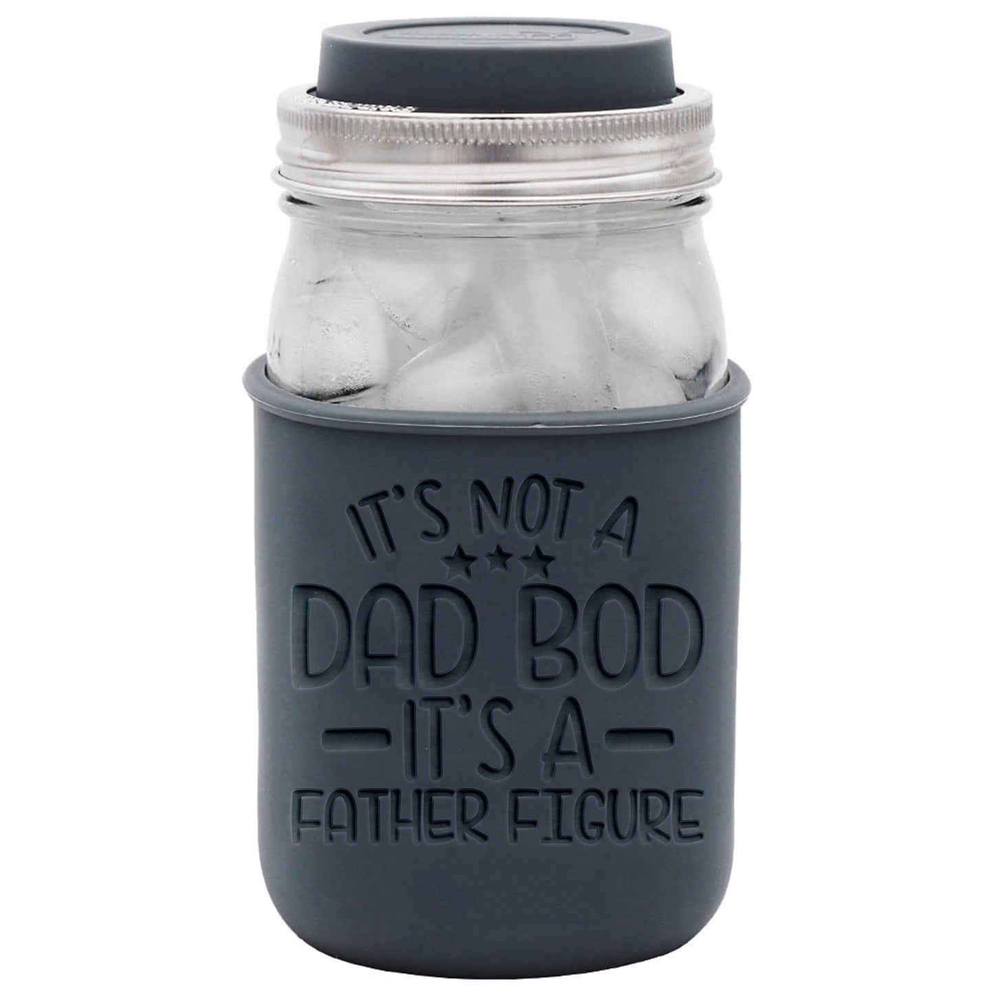 Laser Engraved Silicone Mason Jar Sleeves for Dad