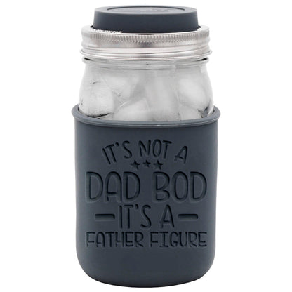 Laser Engraved Silicone Mason Jar Sleeves for Dad