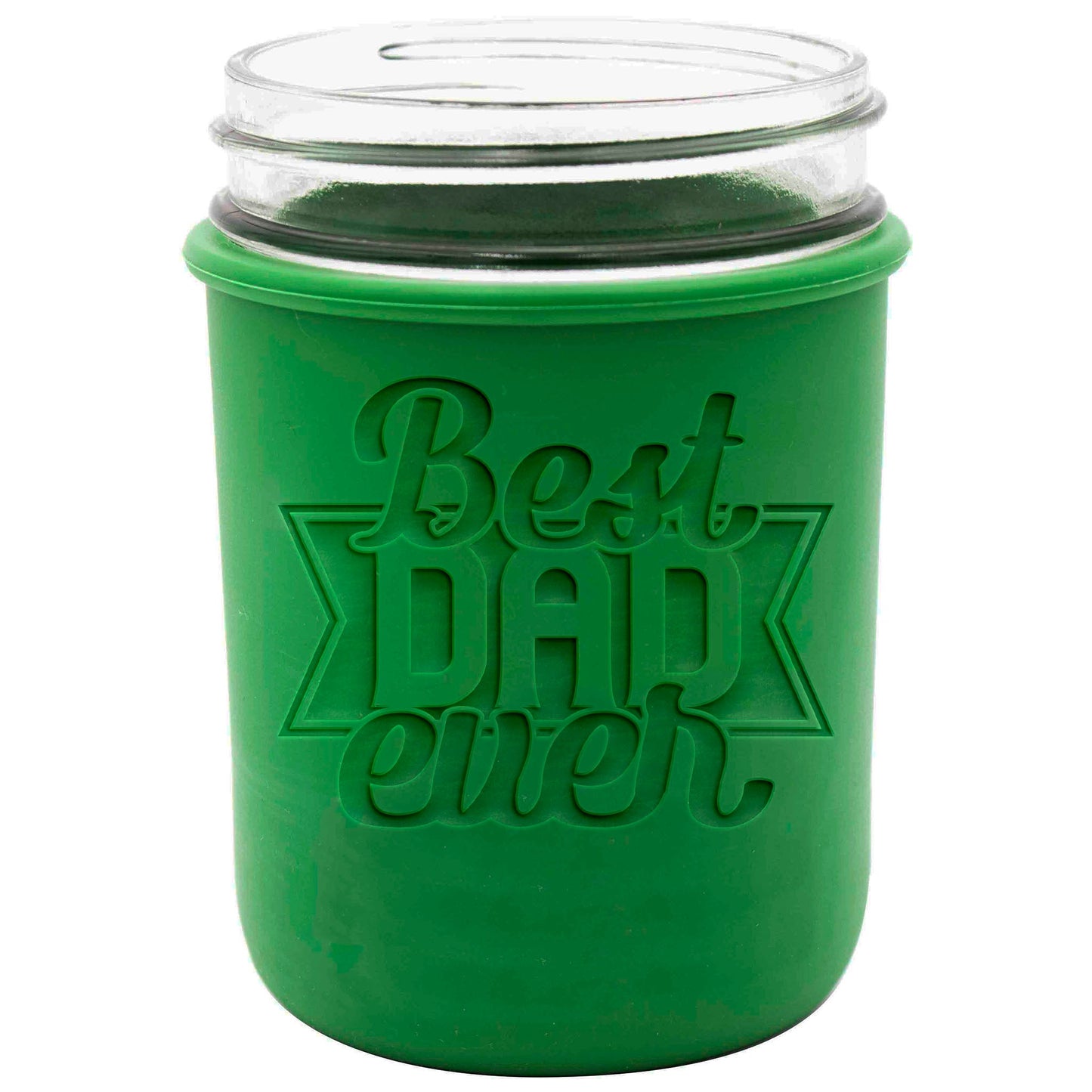 Laser Engraved Silicone Mason Jar Sleeves for Dad