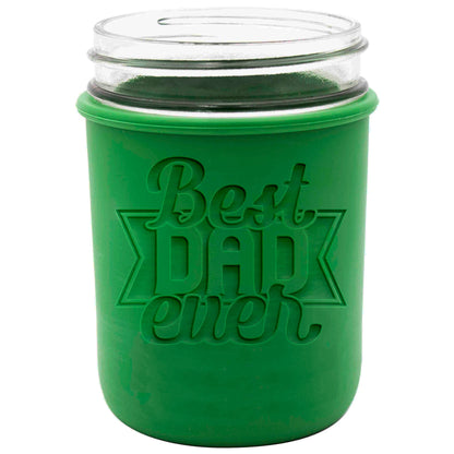 Laser Engraved Silicone Mason Jar Sleeves for Dad