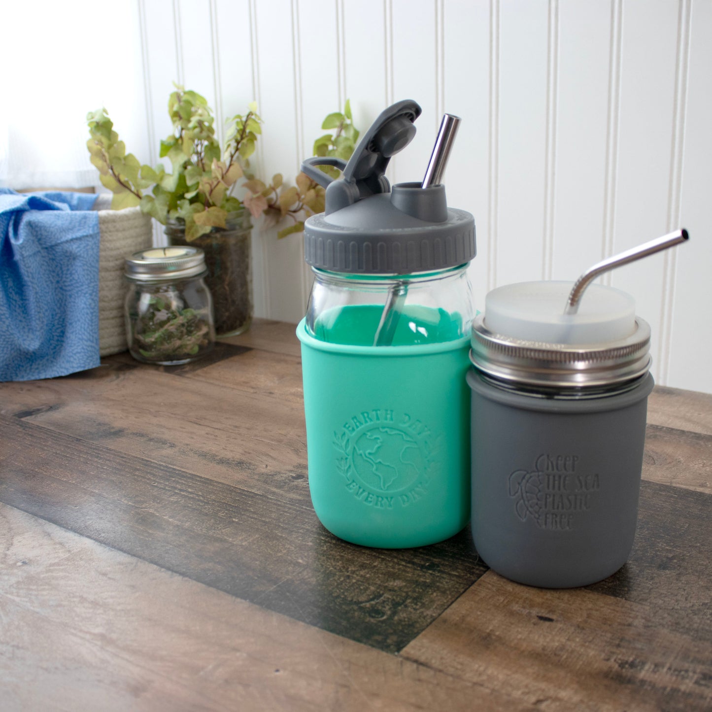 Earth Day Laser Engraved Mason Jar Sleeves