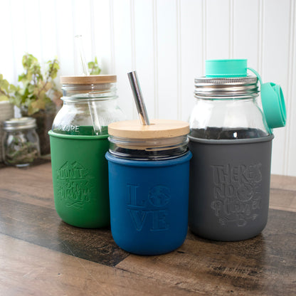 Earth Day Laser Engraved Mason Jar Sleeves