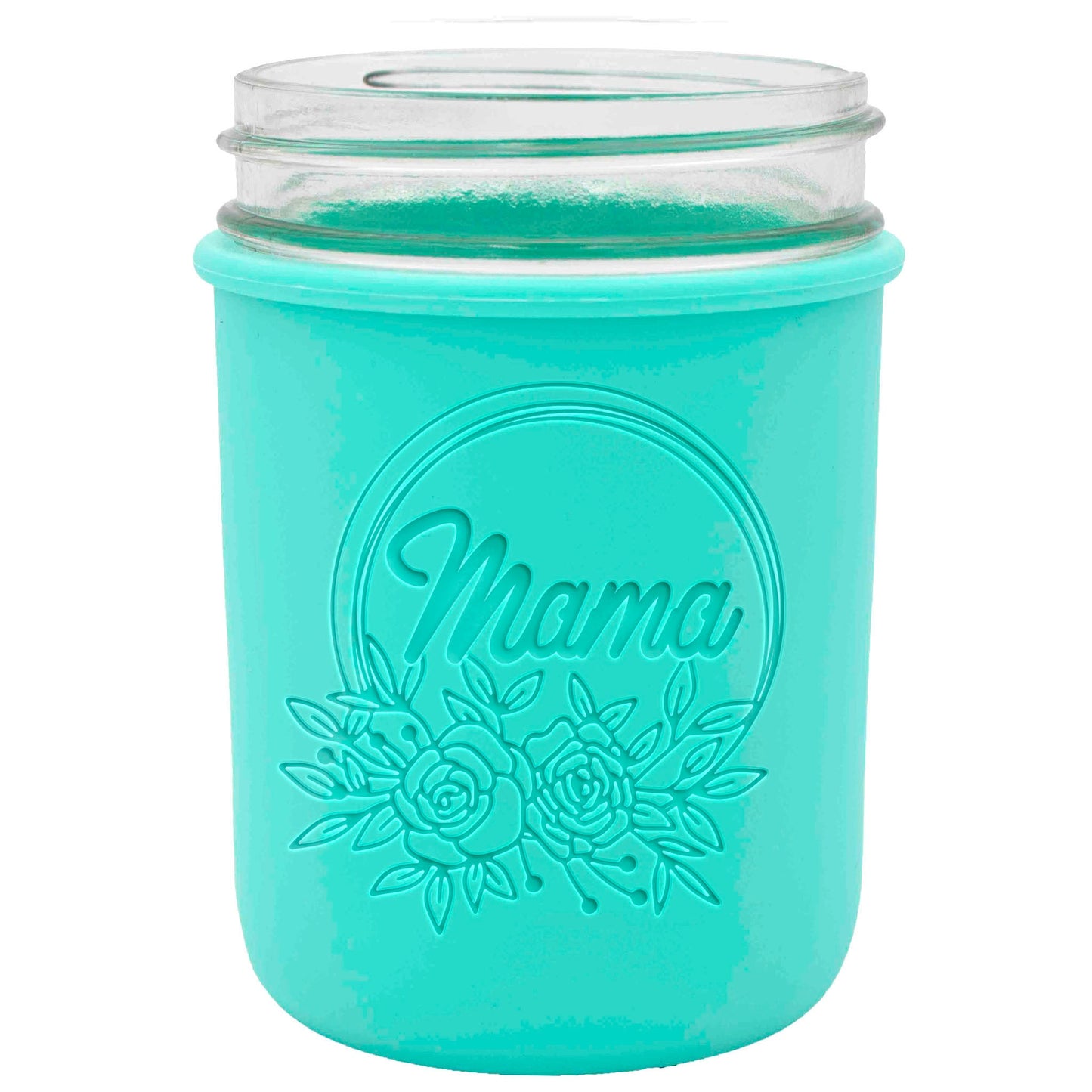 Laser Engraved Silicone Mason Jar Sleeves for Mom