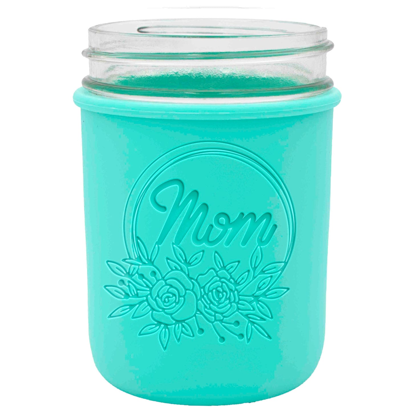 Laser Engraved Silicone Mason Jar Sleeves for Mom
