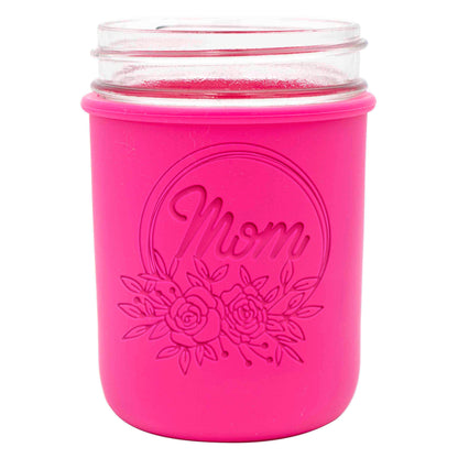Laser Engraved Silicone Mason Jar Sleeves for Mom