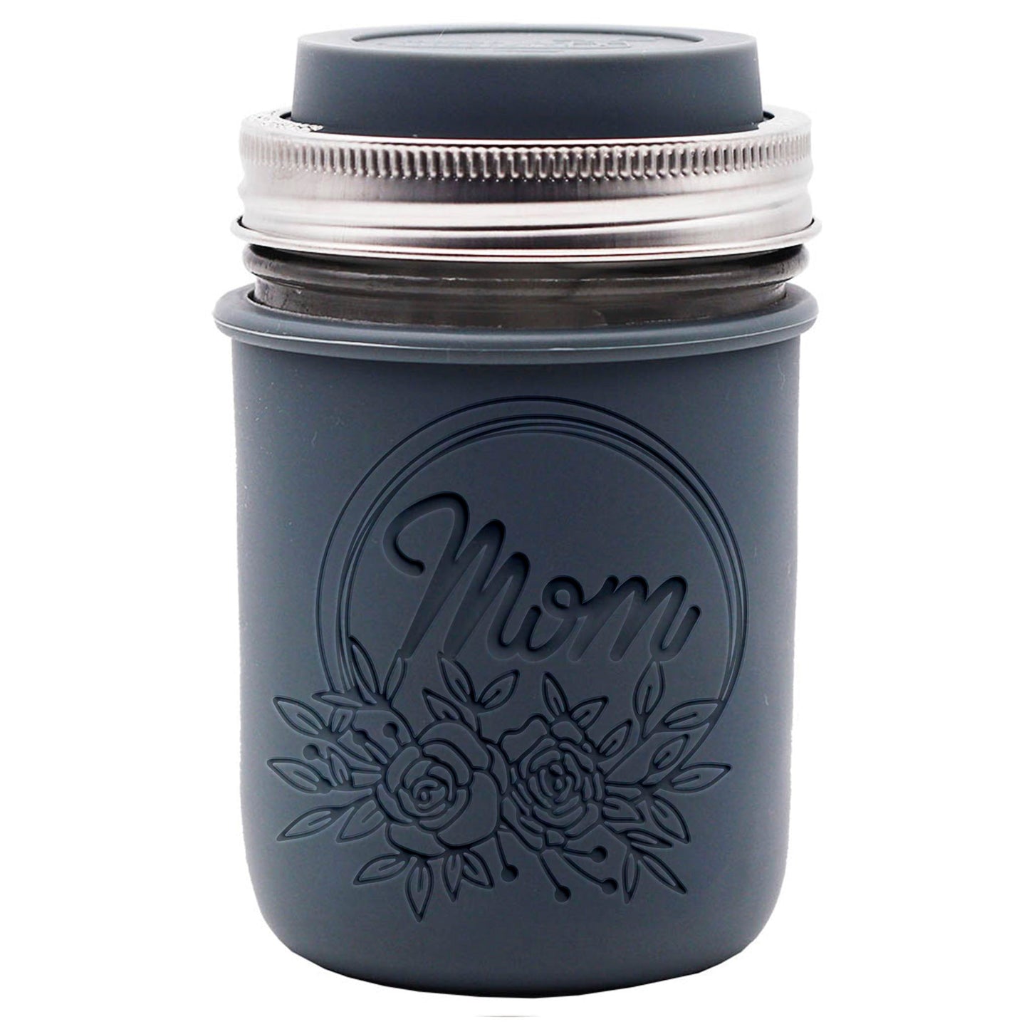 Laser Engraved Silicone Mason Jar Sleeves for Mom