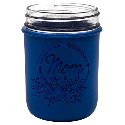 Laser Engraved Silicone Mason Jar Sleeves for Mom