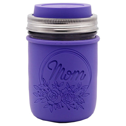 Laser Engraved Silicone Mason Jar Sleeves for Mom