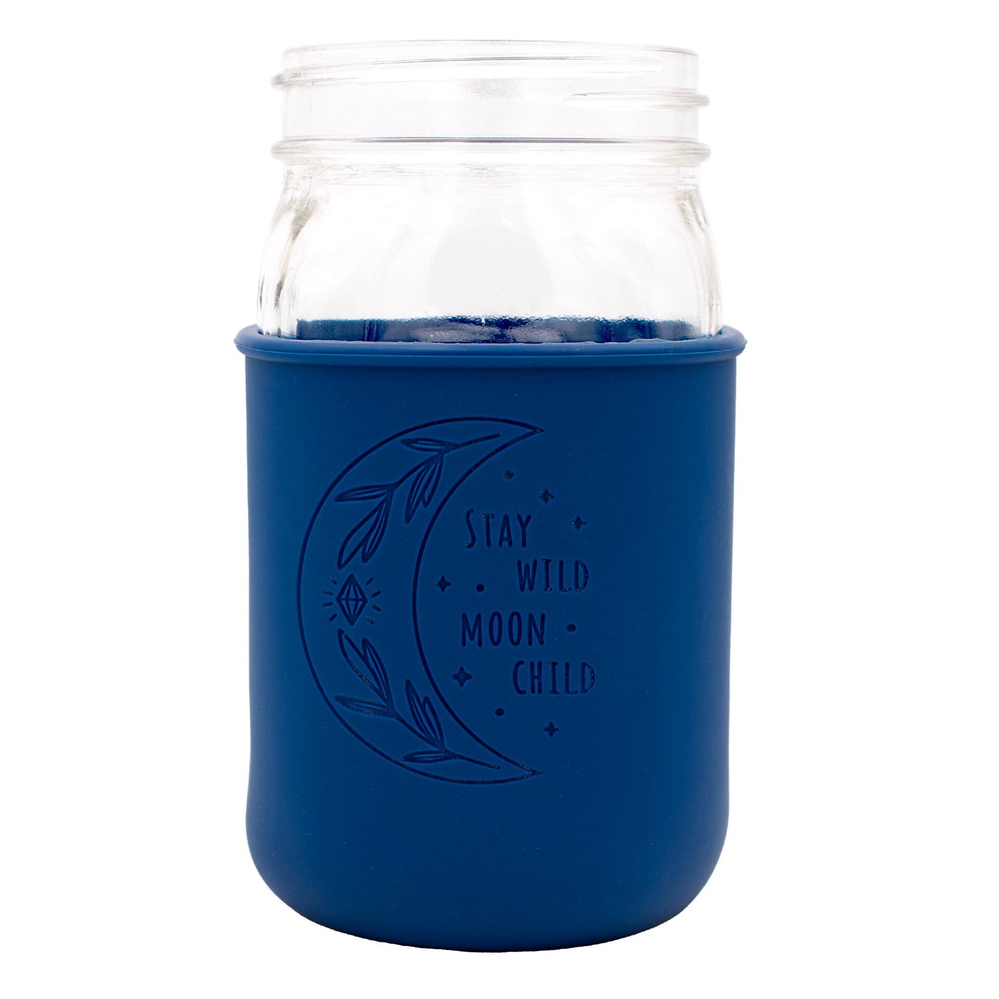 Lunar Laser Engraved Silicone Mason Jar Sleeves