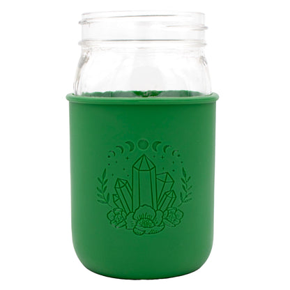Lunar Laser Engraved Silicone Mason Jar Sleeves