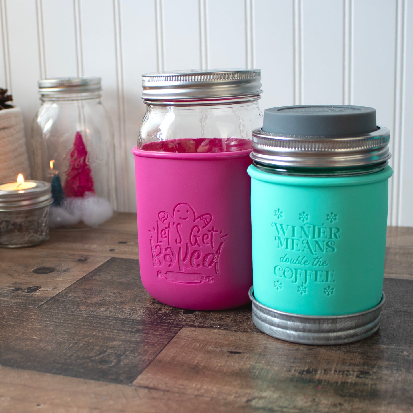 Humorous Winter Laser Engraved Mason Jar Sleeves