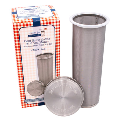 Cold Brew Coffee & Tea Maker Stainless Steel Filter With Lid for Mason Jars