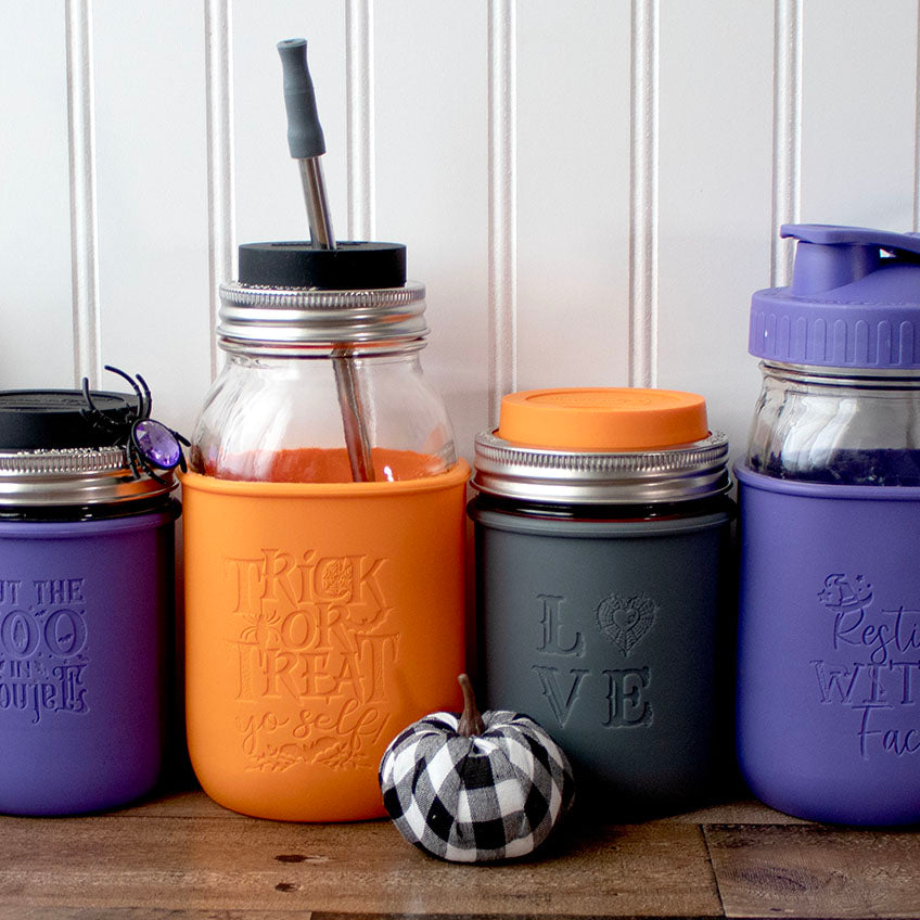 Halloween Laser Engraved Mason Jar Sleeves Pt.3