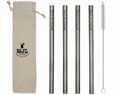 Long Stainless Steel Boba Straws for Quart Mason Jars