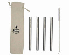 Medium Stainless Steel Boba Straws for Pint Mason Jars