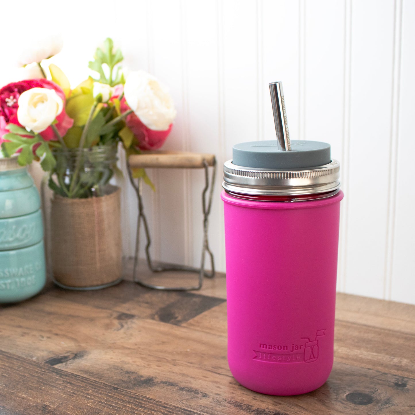 Silicone Sleeve for Pint & a Half 24oz Ball Mason Jars