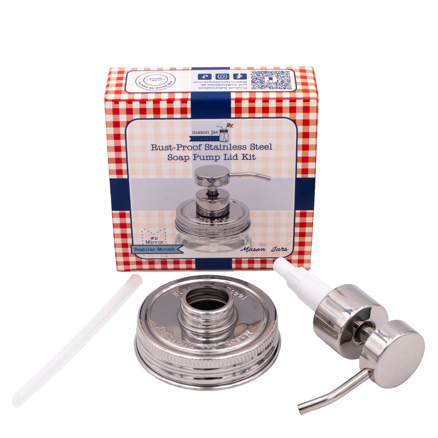 Mirror / Chrome Soap Pump Dispensers for Mason Jars