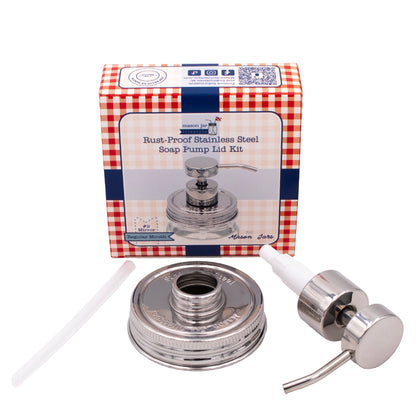 Mirror / Chrome Soap Pump Dispensers for Mason Jars