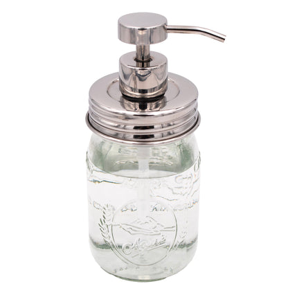 Mirror / Chrome Soap Pump Dispensers for Mason Jars